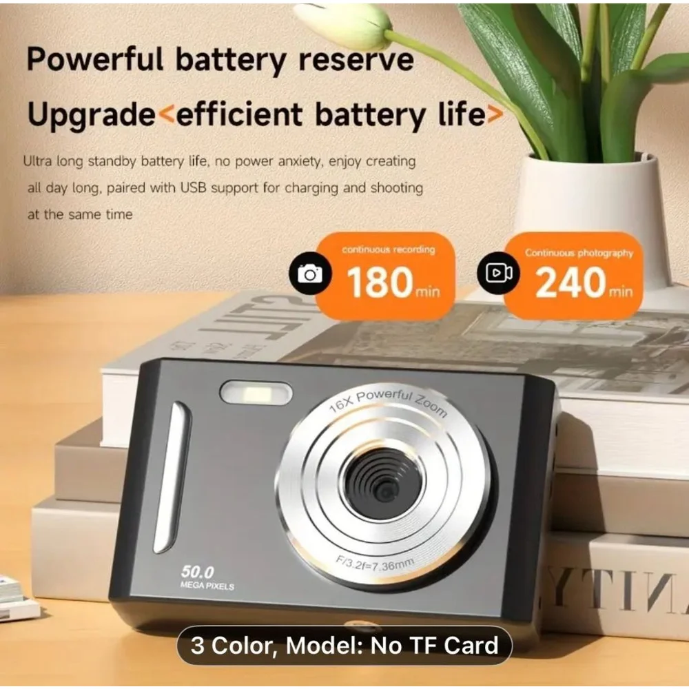 M-26 50 Mega Pixel 16 x Zoom 32 GB Digital Retro Camera with Video Capture